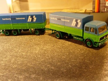 1/87 Herpa MB NG heik Hamburg Hannover Planen Hängerzug 811330