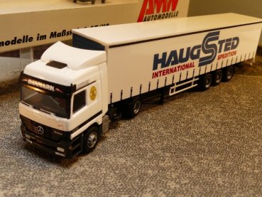 1/87 AWM MB Actros Hausted Spedition Schiebeplanen Sattelzug 53408