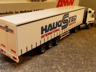 1/87 AWM MB Actros Hausted Spedition Schiebeplanen Sattelzug 53408