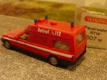 1/87 Wiking MB Feuerwehr RTW Notruf 112  607