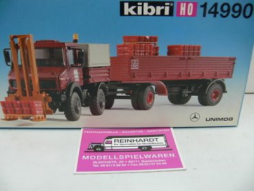 1/87 Kibri Unimog Vorbaustapelmast + Hänger 14990