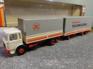 1/87 Herpa MAN F8 Kässbohrer Transmaximal Planen-Hängerzug