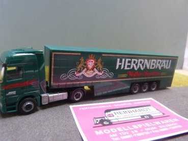 1/87 Herpa MB Actros LH Herrnbräu Gardinenplanen-Sattelzug 153157