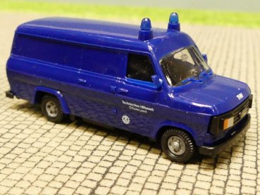 1/87 Busch Ford Transit THW Technisches Hilfswerk Kasten 82423 Praline