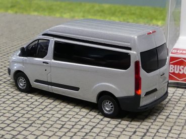 1/87 Busch Ford Transit Custom Bus Hochdach silber 52505