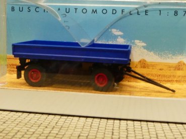 1/87 Busch Anhänger HW60 Hochdruckreifen blau o. Kippgestänge 53001