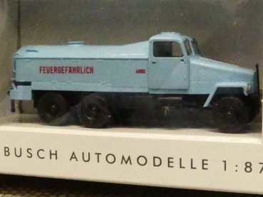 1/87 Busch IFA G5 Benzintankwagen blau 51552