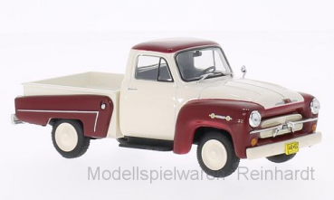 1/43 White Box Chevrolet 3100 1958 weiß dunkelrot 197396