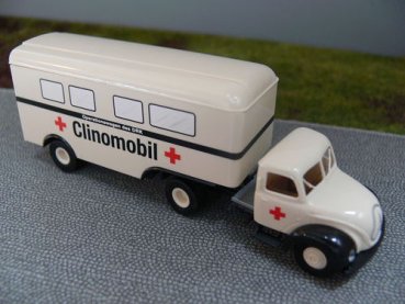 1/87 Brekina Magirus 4500 Mercur DRK Clinomobil Operationswagen Koffer-SZ 42235