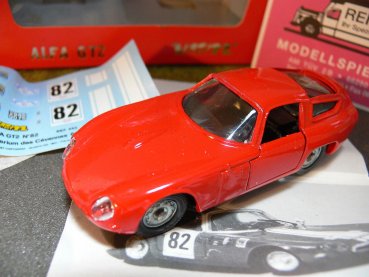 1/43 Solido Verem Alfa GTZ Rallye Criterium Des Cevennes 1965 mit Decals rot 652