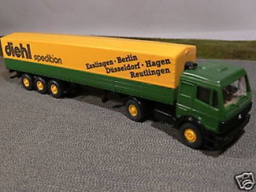 1/87 Wiking MB NG Diehl Spedition Planen-Sattelzug 511 1 A