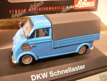 1/43 Schuco DKW Schnellaster Pr/Plane blau 02401