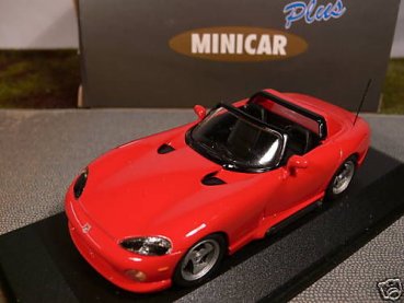 1/43 Minicar Dogde Viper ( Box gerissen) rot 30115