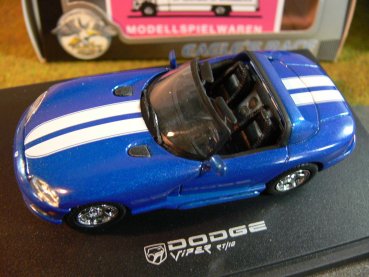 1/43 UH 624002 Dodge Viper Cabrio blaumetallic/weiss