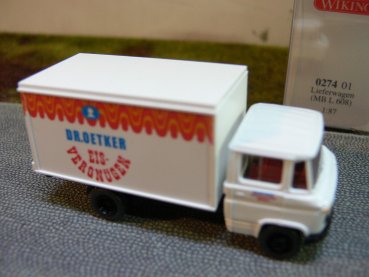 1/87 Wiking MB L 608 Dr. Oetker Eis Vergnügen Koffer-LKW 274 01 B