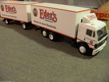 1/87 Herpa MB SK Eders Bier Getränke-Hängerzug Brauerei Edition 1994