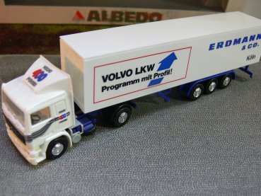 1/87 Herpa Albedo Volvo F12 Volvo LKW Erdmann & Co Köln Koffer-Sattelzug