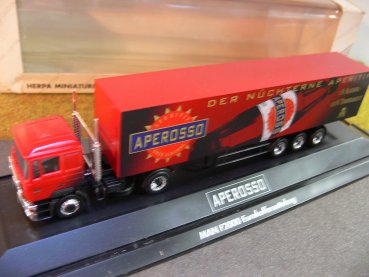 1/87 Herpa MAN F2000 Aperosso Eurokoffer-Sattelzug 185691