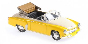 1/43 Maxichamps Wartburg 311 Cabriolet 1958 gelb weiß 940015931