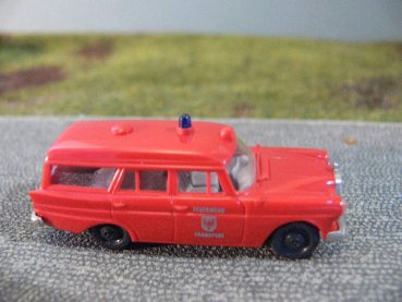 1/87 Brekina MB 190 Kombi Feuerwehr Frankfurt + Wappen F2