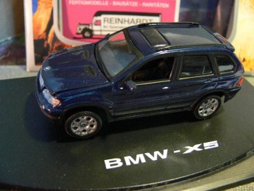 1/43 Anson BMW X5 dunkelblau 80808 Deckel der Box mit Riss