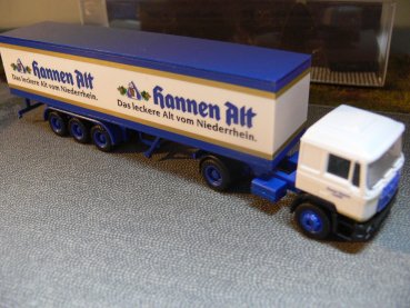 1/87 Albedo MAN F2000 Hannen Alt Brauerei Koffer-Sattelzug