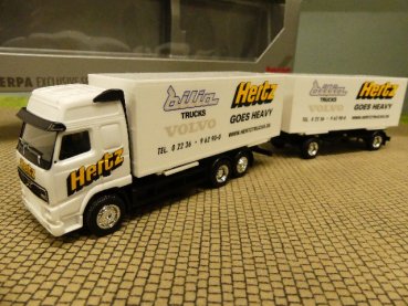 1/87 Herpa Volvo FH Hertz Wechselbrücken Hängerzug