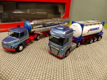 1/87 Herpa Anhalt Spedition Jubiläumsset Scania 142 H und DAF 310369