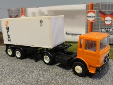 1/87 Herpa MAN F8 artu 20 ft Container SZ 820220