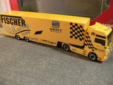 1/87 Herpa MAN TGA XXL Fischer Racing Seat Koffer SZ 038102