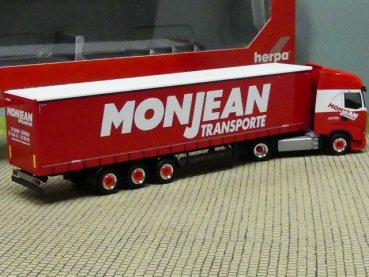 1/87 Herpa Iveco S-Way Monjean Gardinenplanen-Sattelzug 314060