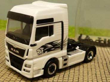 1/87 Herpa MAN TGX XXL E6 2-Achs ZM weiß mit Dekor #22