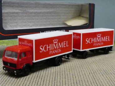 1/87 Herpa MB NG Schimmel Pianos Koffer Hängerzug 811446