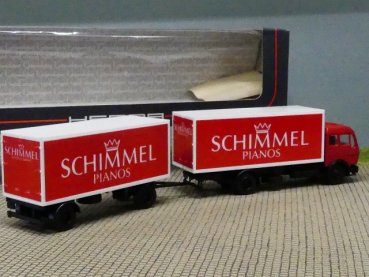 1/87 Herpa MB NG Schimmel Pianos Koffer Hängerzug 811446