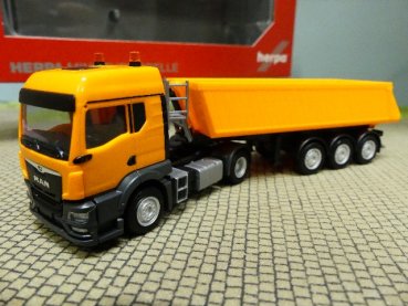 1/87 Herpa MAN TGS TM Schmitz Kipp-Sattelzug kommunalorange 314589