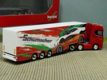 1/87 Herpa Scania CS 20 HD Schumacher Würselen Kühlkoffer-Sattelzug 313643