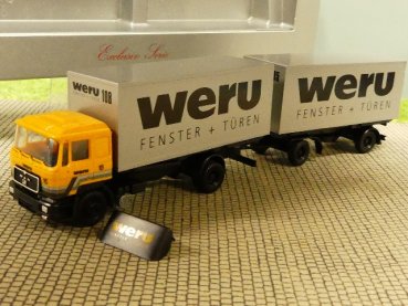 1/87 Herpa MAN F90 Weru Fenster Wechselkoffer HZ