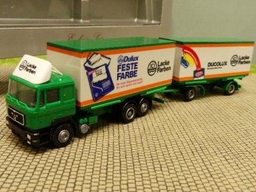 1/87 Herpa MAN F90 ICI Ducolux Feste Farbe Wechselkoffer HZ