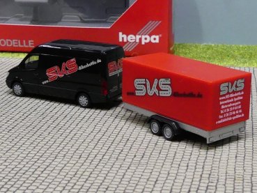 1/87 Herpa MB Sprinter 06 mit Planenahänger SKS 090193