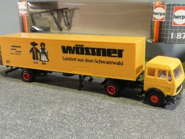 1/87 Herpa MB NG Wössner Schwarzwald Möbel Koffer SZ #227