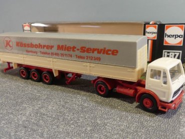 1/87 Herpa MB NG Kässbohrer Miet-Service Pritschen SZ #33