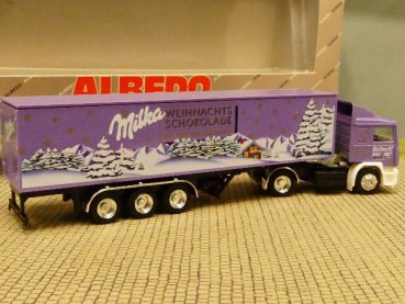 1/87  Albedo Volvo F12 Milka Weihnachtsschokolade 1991 Koffersattelzug