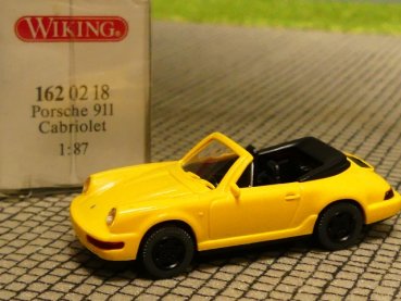 1/87 Wiking Porsche 911 Cabrio gelb 162 02 B