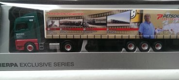 1/87 Herpa MAN TGX XLX Petschl Transporte Gardinenplanen-Sattelzug 915786