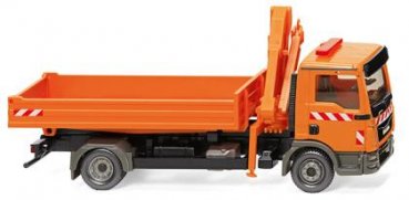 1/87 Wiking MAN TGL Euro 6 Pritschen-LKW mit Ladekran orange 0675 05