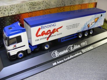 1/87 Herpa 186032 MB Actros LH Binding Lager Bier in PC Box