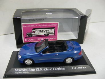 1/43 Minichamps MB CLK Cabrio 2003 blau-metallic 400031431