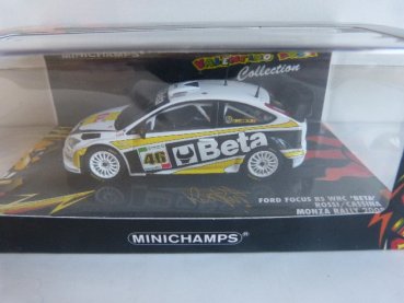 1/43 Minichamps Ford Focus RS WRC Monza 2008 Rossi/Cassina #46 400 088946