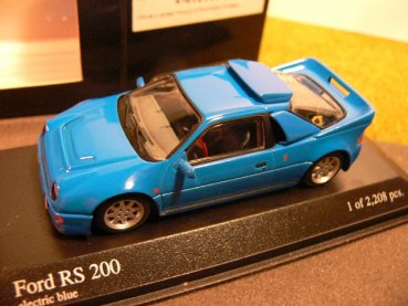 1/43 Minichamps Ford RS 200 1986 blau 430 080202