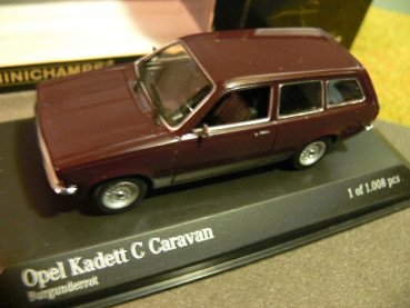 1/43 Minichamps Opel Kadett C Caravan burgunderrot